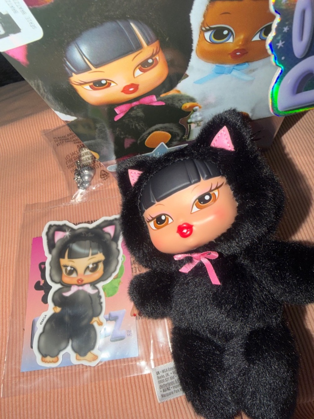 Bratz Bratziez Iconz Seriez Kool Kat Jade Plush Keychain